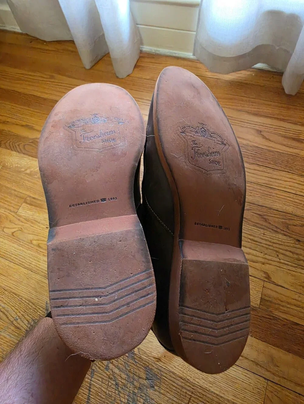 Men's Dark Brown Leather Florsheim Moc Toe Chukka Boots - Size 11